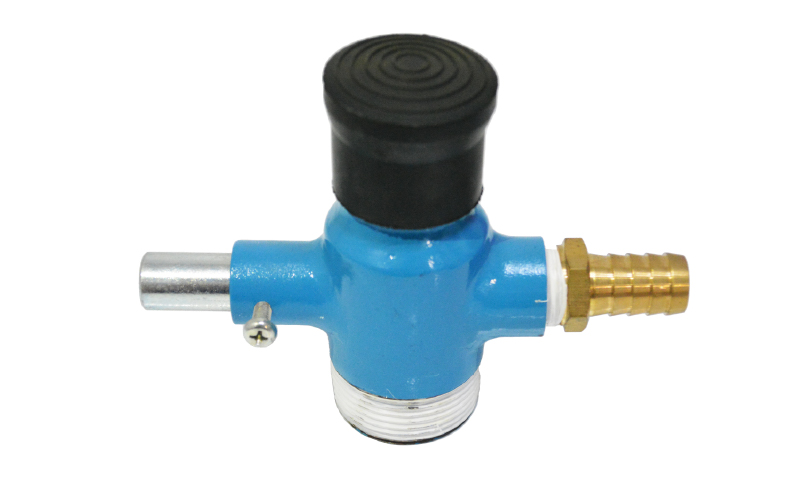 Blue SIN-BLAST abrasive regulator with black adjustment dial