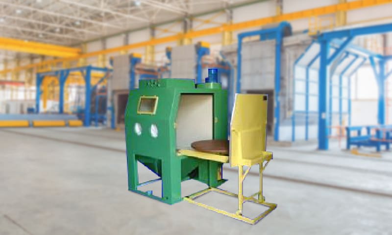 Manual cabinet sandblasting system