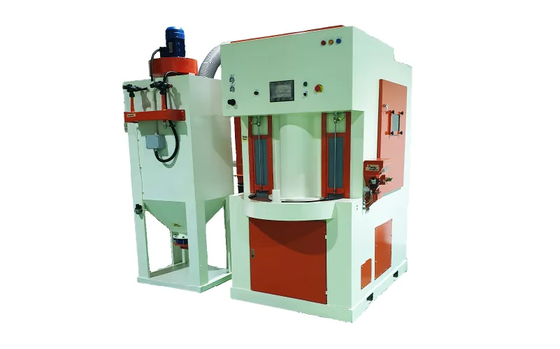 Industrial turntable sandblasting system